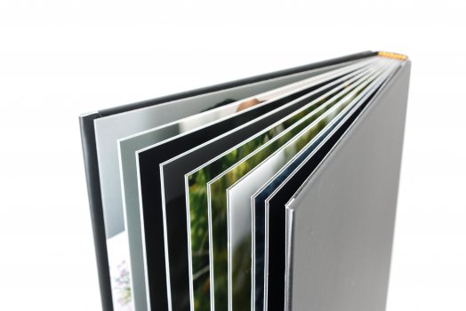 photo book, black, open, york